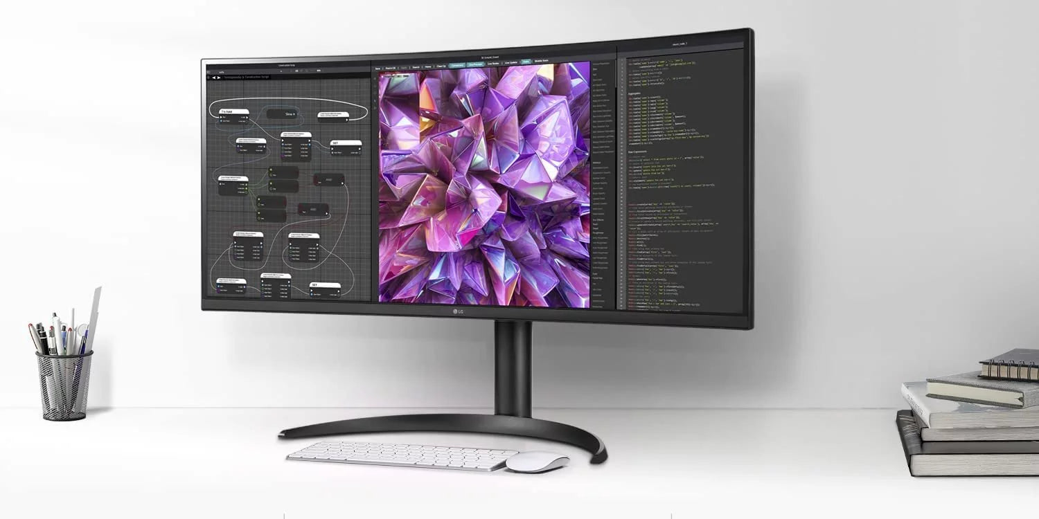 Type-C, HDR KVM, Curved 34WQ73A-B, Black Monitor LG USB Compatibility, with Built-In and 10 Computer IPS QHD UltraWide 34-Inch