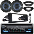 KD-X480BHS Kit Stereo 6.5" Car Alexa Ready Enrock AUX AM/FM LED Install Single JVC FLHX Bluetooth Adapters, Dash Amazon Harley USB Audio Radio Speakers DIN with Receiver, 2x SiriusXM FLHTC LED