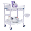 Hospital Spa Mobile Utility Clinic Rolling Salon 360°Rotate Beauty Spacious Salon Tier Cart Rolling Dental Trolley Trolley Beauty Cart, with Beauty Wheels for Trolley Spa 2