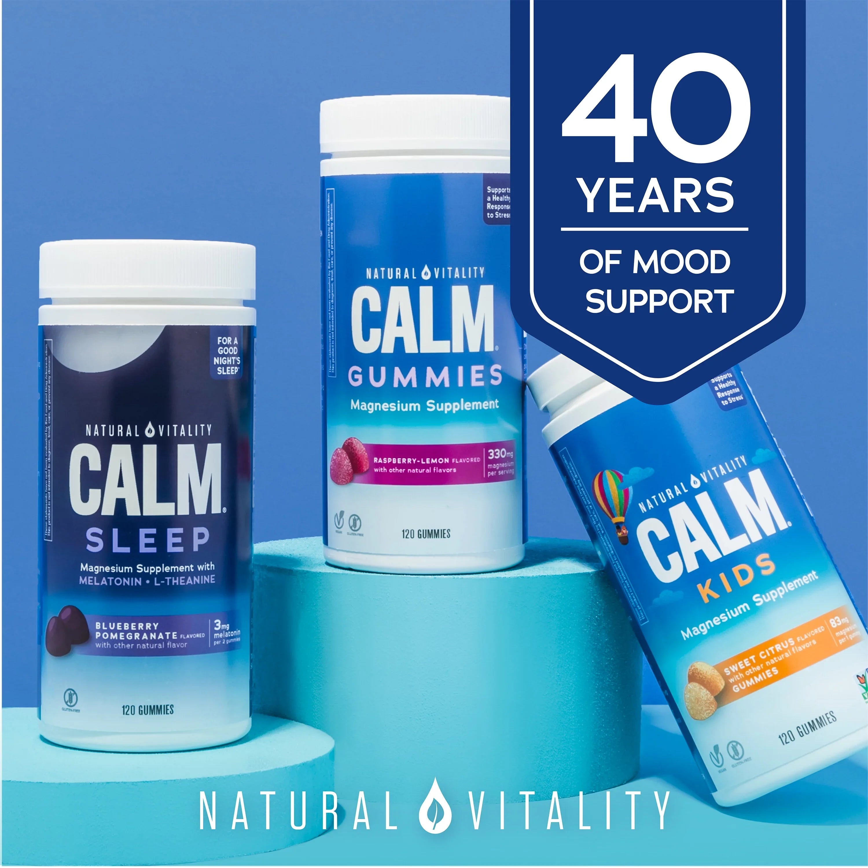 Sweet Kids Citrus, Magnesium Gummies, mg, Calm Count Natural 120 83 Vitality Supplement