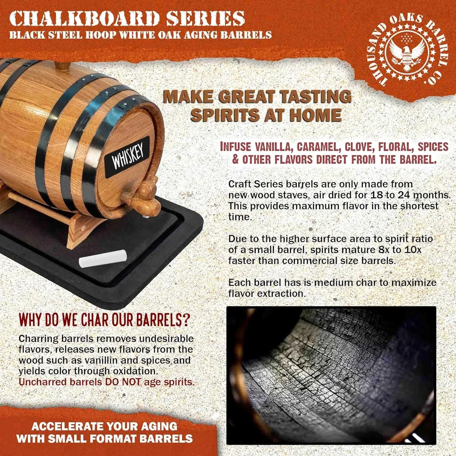 Stch, Mini Hot Bourbon, Front With - Charred Whiskey, Chalkboard For Barrel Oak (2 - cktails, Der American Bar Keg Liter) Aging Home . By Sauce Gin,