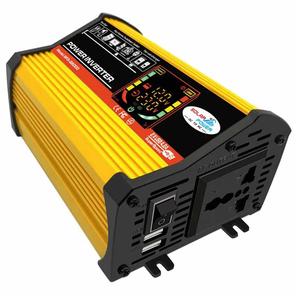 Ports 2 Charging DC12V-AC220V Charger Wave USB ALLTIMES Intelligent 500W Sine Car Adapter Power Inverter Modified Fast Digital 6000W Reted Display Converter Auto