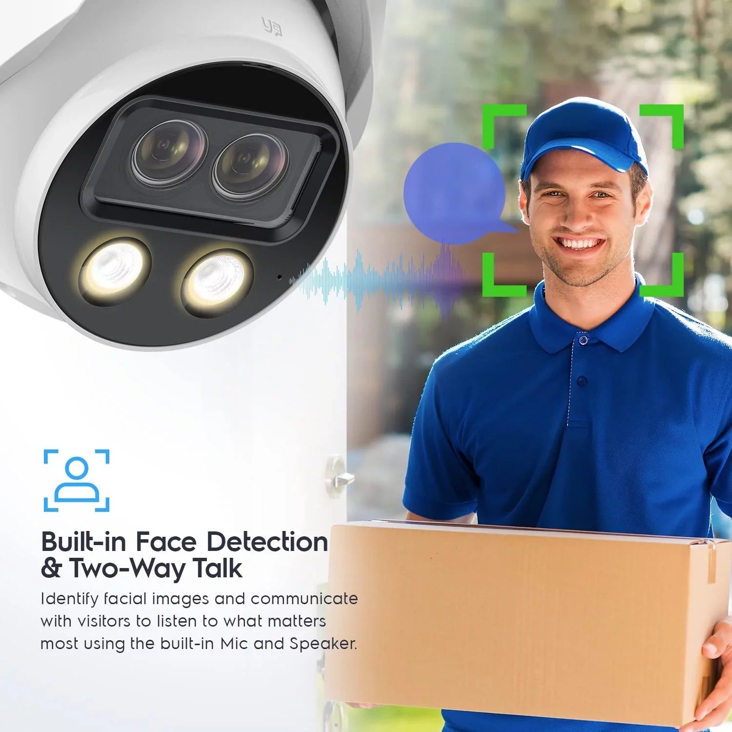 4K 4MP) 8MP Security exterior Camera, x AI POE (2 x Dual-Lens IP Amcrest Turret (2 2K) @25fps,