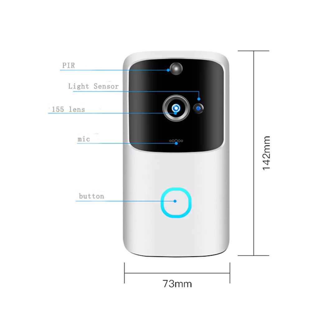 Doorbell Wifi Audio Motion Operated Ios&Android Camera Vision & Speaker Hd Wireless Night Doorbell Video for