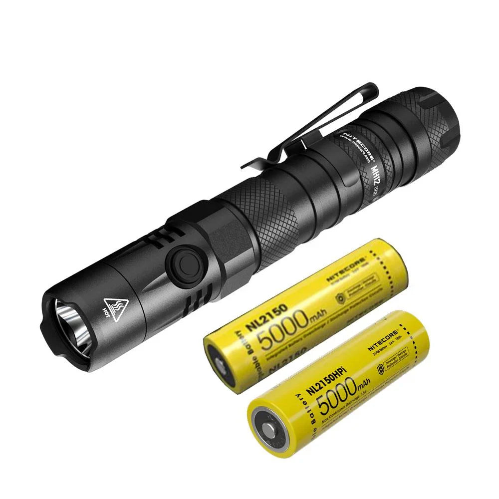 21700 + Combo: Nitecore Battery (Included) XP-L2 LED 5000mAh MH12 Battery NL2150HPi Lumens V6 CREE -21700 -1200 V2 Flashlight