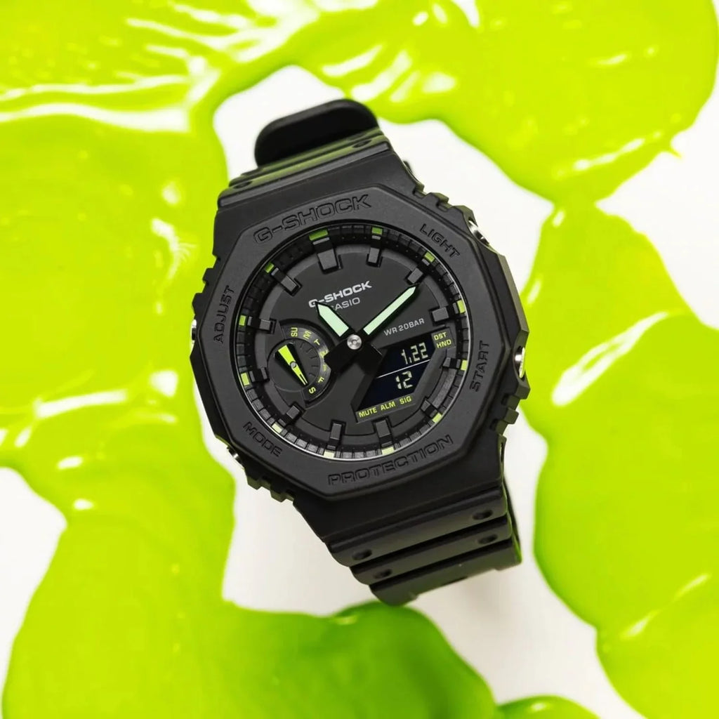 GA2100 G-Shock Black Neon Green Edition Limited