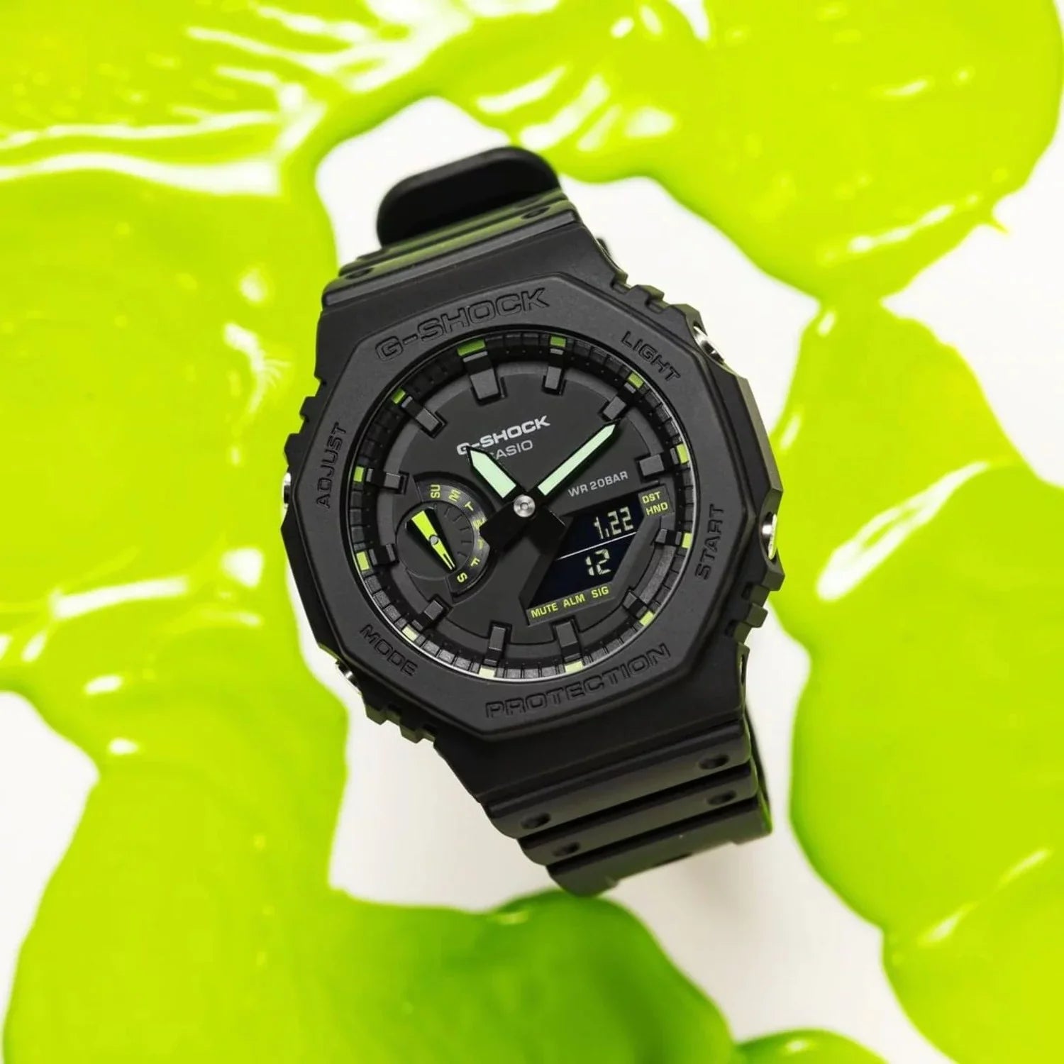 GA2100 G-Shock Black Neon Green Edition Limited