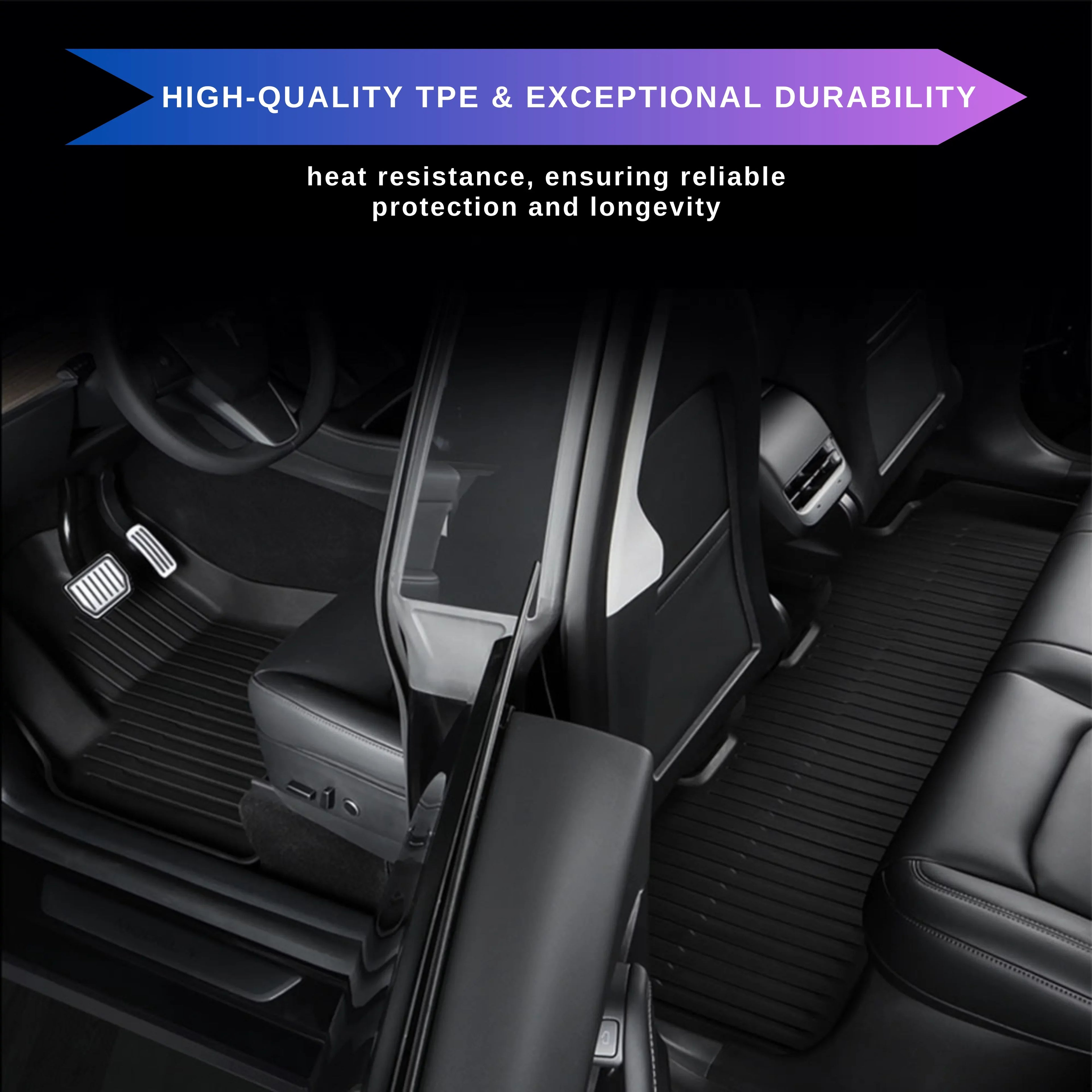 Car Mat Floor Cargo Trunk 3-5-Seater All climate 2020-2023 Accessories Liner 6-Piece Tesla Mat Model TPE for BunnyBird
