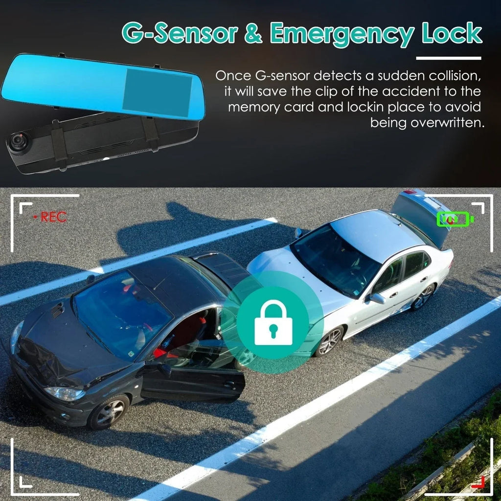 Picture Camera Detection Car Cam 4.3in Loop DVR Recording 140 Dash Angle Motion Recorder with Camcorder Camera in 1080P