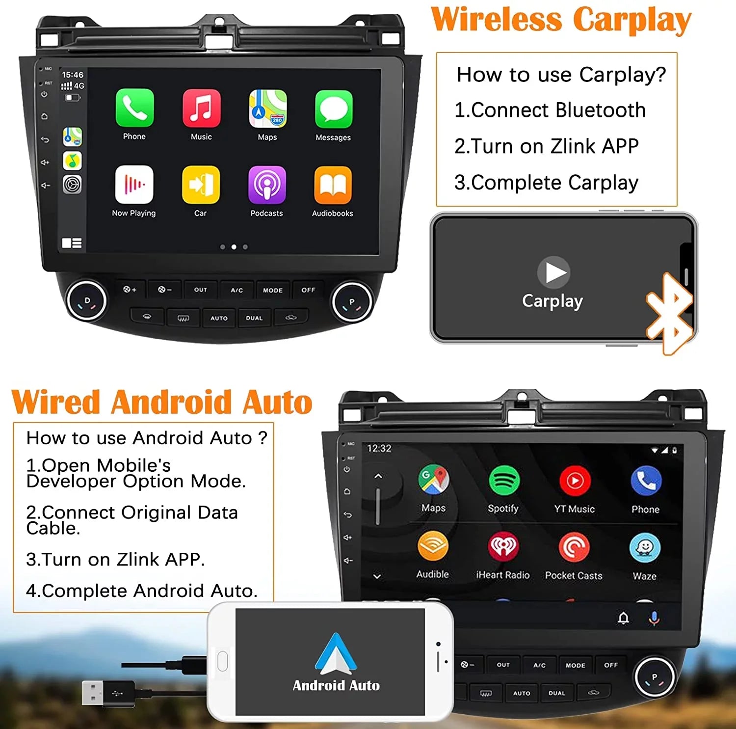 for 10 2006 Binize Auto 2005 2004 Accord Inch 7th Honda 2007 Android10 Car Stereo CarPlay&Android Featuring 2003