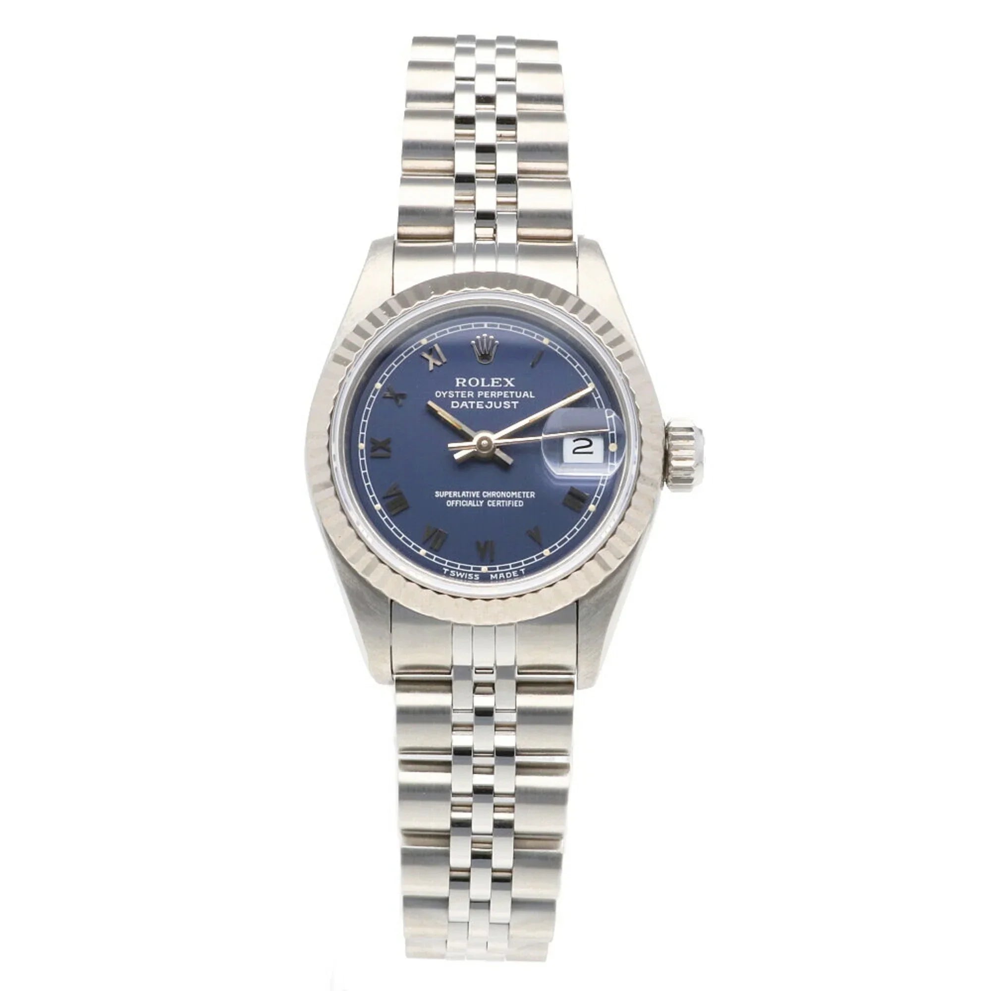 Winding Steel Watch Pre-Owned 69174 Automatic (Good) Oyster Perpetual Stainless Ladies Datejust