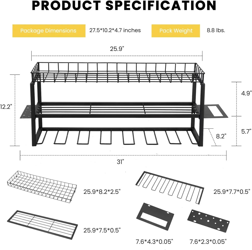 Layers Wall Holders 7 Rack Power Drill Organizer, with Storage Tool 3 Mount SPECSTAR