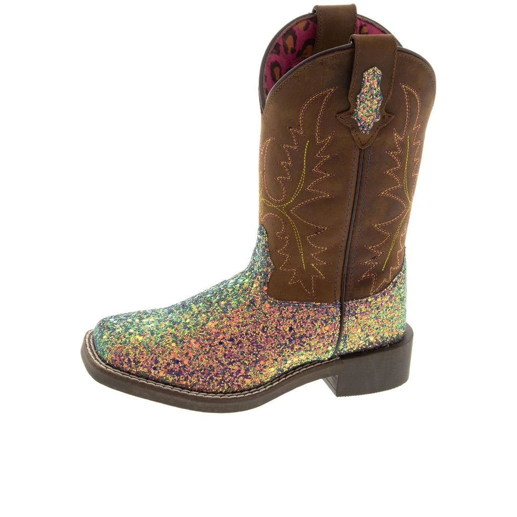 Square Western Broad Boot US Pink Girls' Mountain D(M) Ariel Smoky Toe 2