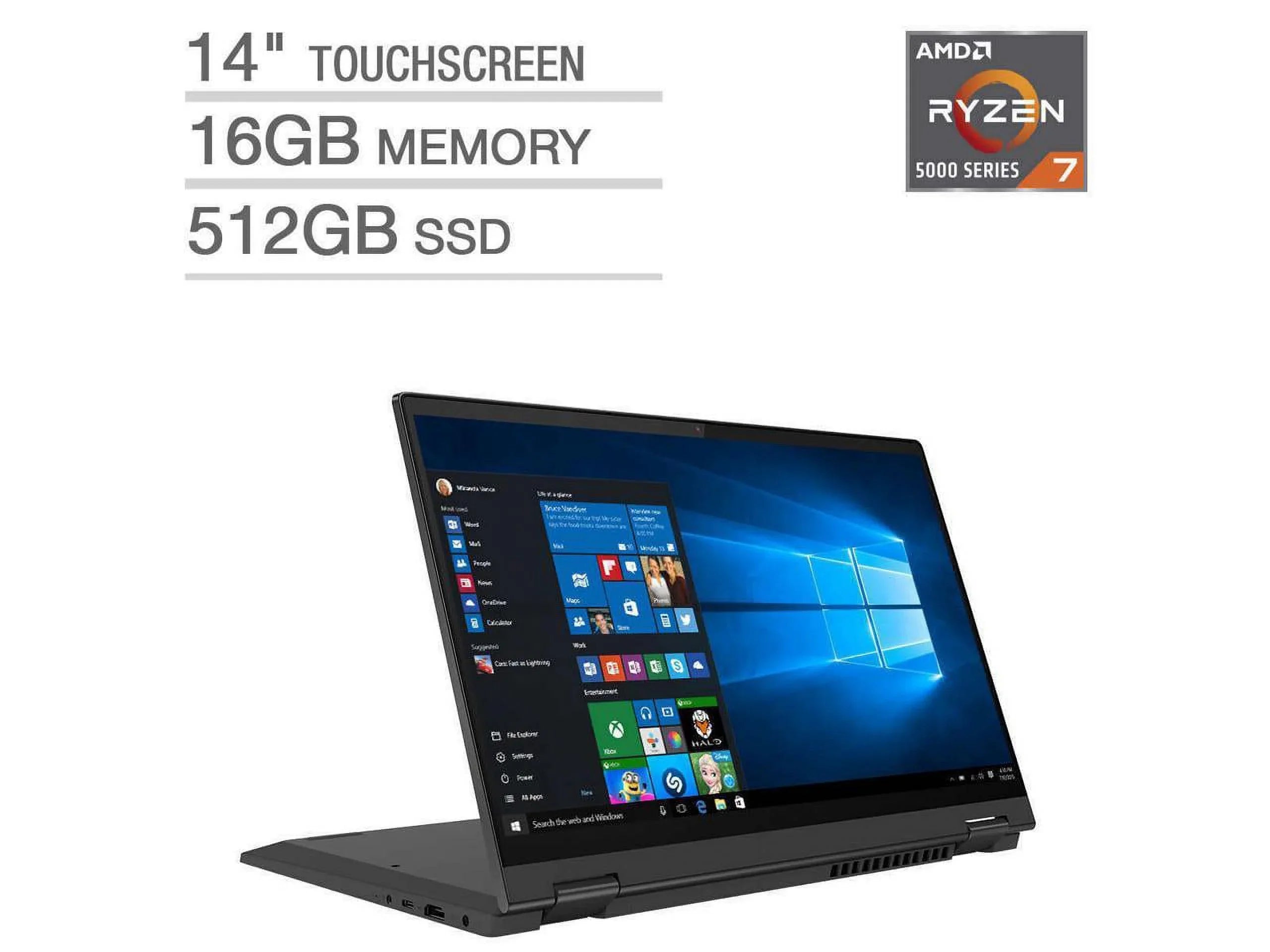 TOUCH Pre-Owned LENOVO Flex 14" R7-5700U 2-in-1 82HU002YUS 16 (Refurbished: Good) 512GB 5 SSD FHD