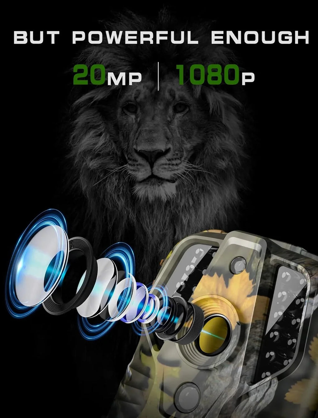 Night Waterproof, Time 0.2s Hunting Trail - Camera Vision Camera 20MP for Motion Wildlife Activated Game Trigger with Camera Hunting-M9 Monitoring Mini Deer 1080P