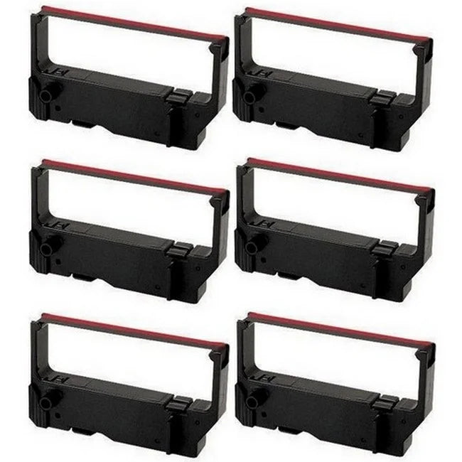 Compatible (6/PK) Star-Micronics Ribbons Series/SP-212/SP-242/SP-500/SP-2000 for P.O.S. (C1281BR) Printer PrinterDash Replacement MP-200 Series/MP-235/MP-242/MP-292/MP-512/SP-200 Black/Red