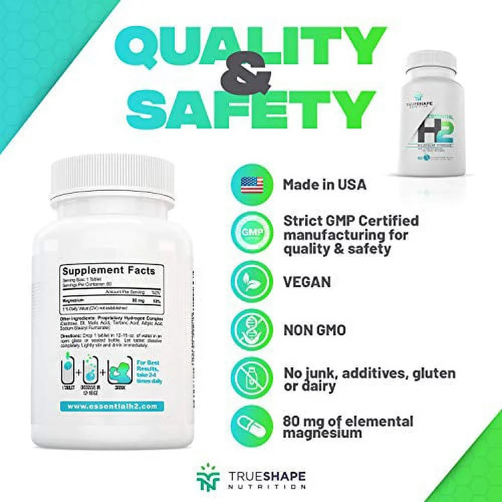 (60 Molecular for Nutrition Fizzy Tablets TrueShape Nutritional Supplement Servings) liquid Hydrogen Essential H2