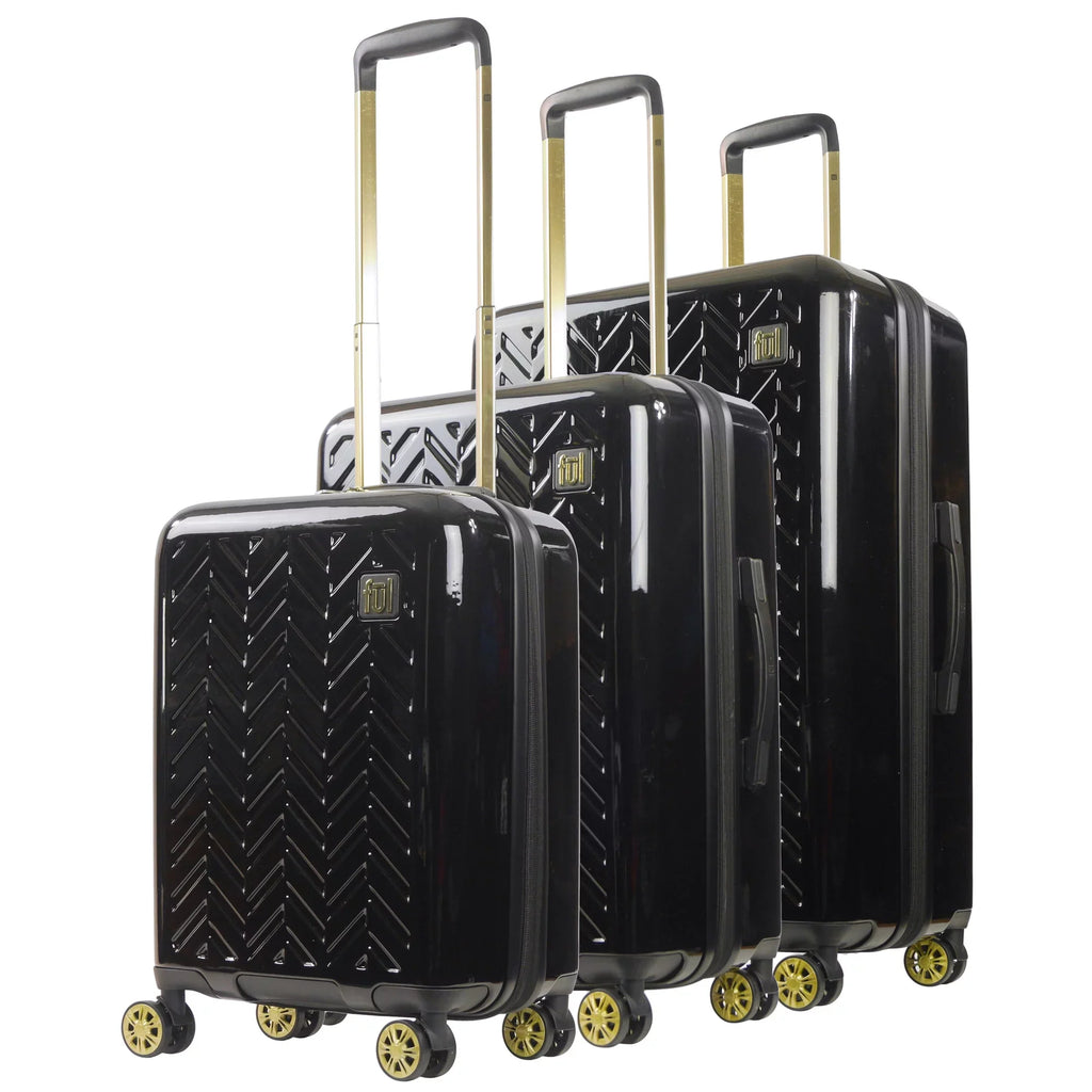 Piece Grove Wheels, and Inch, 22, Hardshell 31 Black Rolling 27, Spinner Suitcase 3 Set with Luggage,