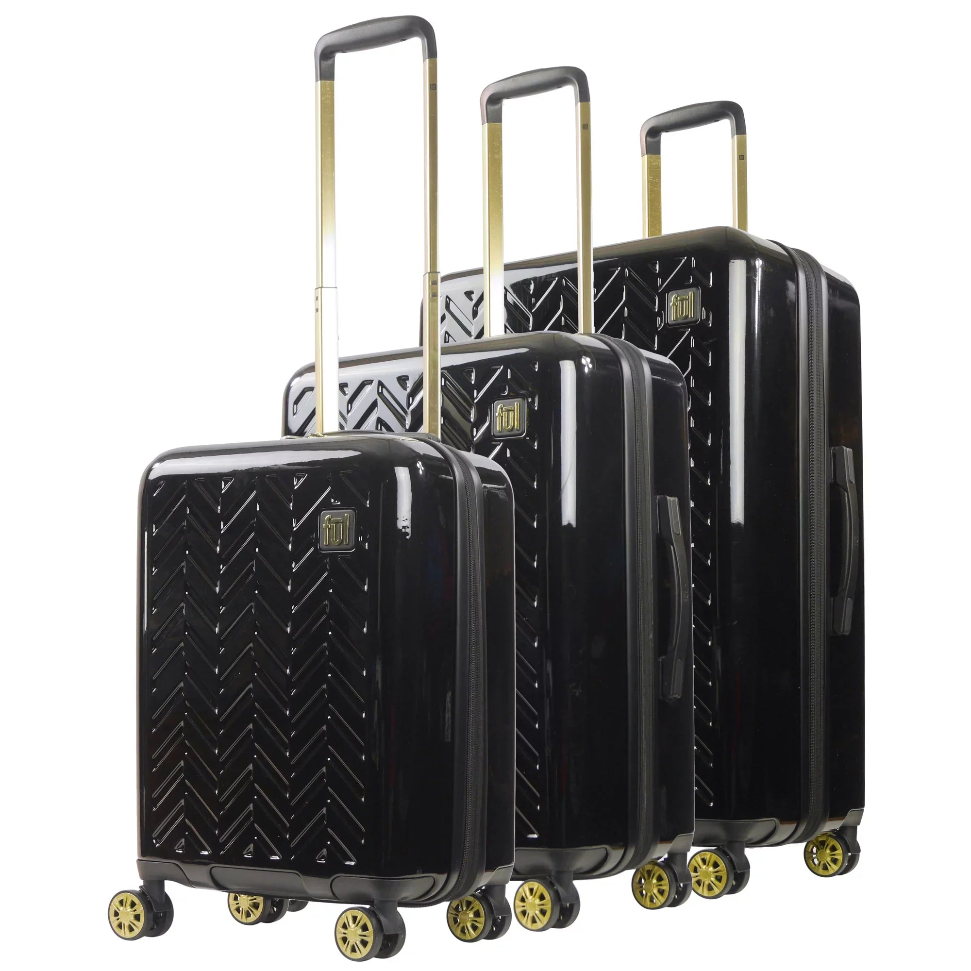 Piece Grove Wheels, and Inch, 22, Hardshell 31 Black Rolling 27, Spinner Suitcase 3 Set with Luggage,