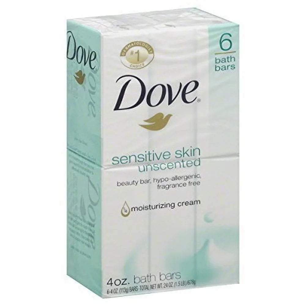 Unscented oz may g) Dove Bars, Sensitive 678 [24 (Packaging g] bars lb) vary) (1.5 oz Bath Skin, (113 6-4