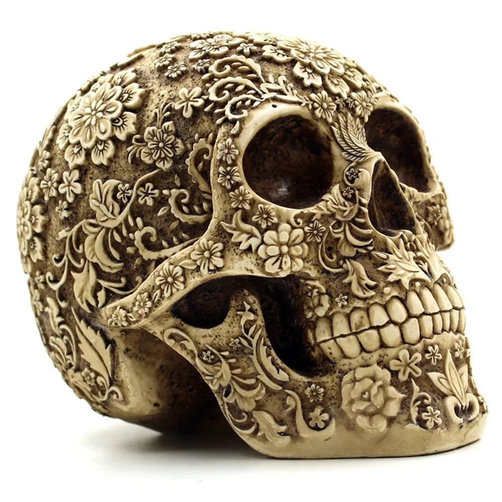Spoof Retro Props Trade Horror Decoration Decoration Skull Resin Skull Face Foreign Menghua Mai American Halloween And European