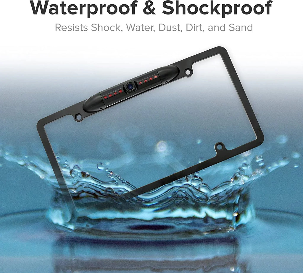Plate Backup Rearview ILX-F411 for ILXF411 ALPINE Camera Frame License Black