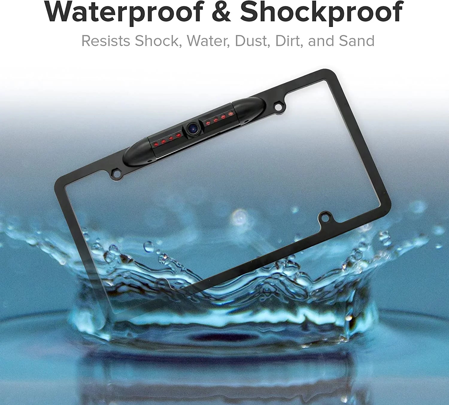 Plate Rearview Black ALPINE Camera Frame License X308U for Backup