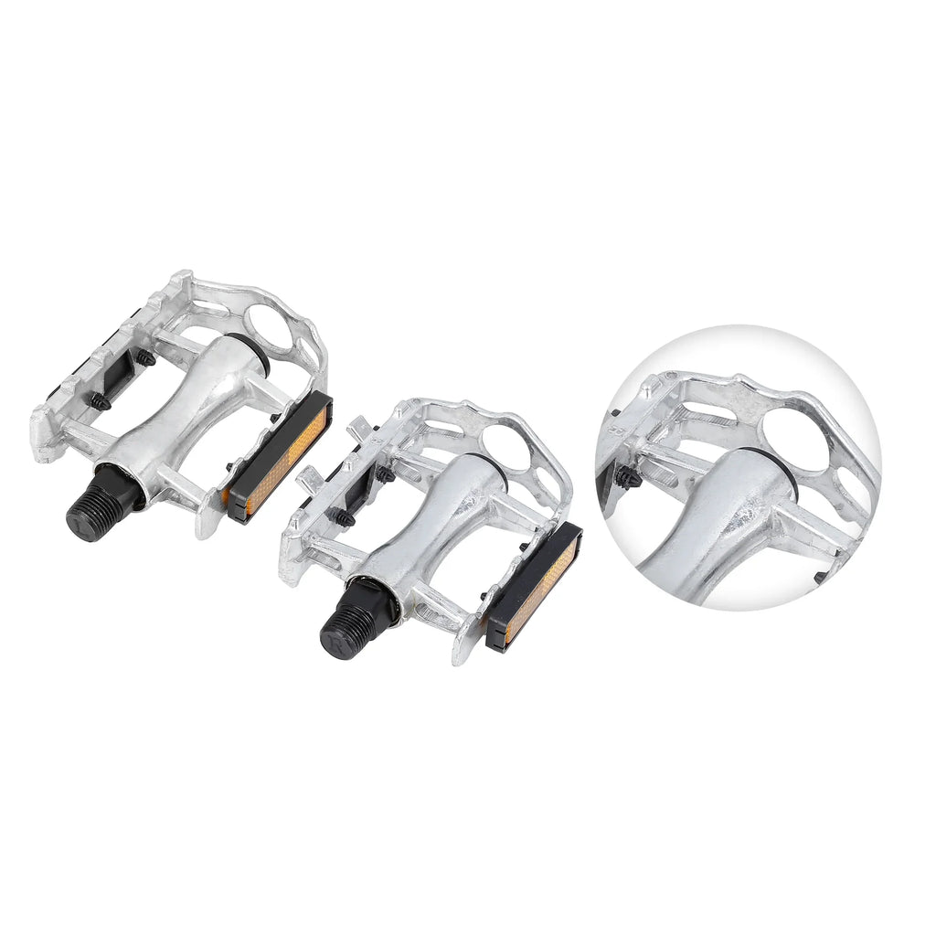 Cycling Mountains 2Pcs Bicycle Black Silver Appropriate Unique Pedals Bargains bike Off-Road Alumnium Tone Alloy for