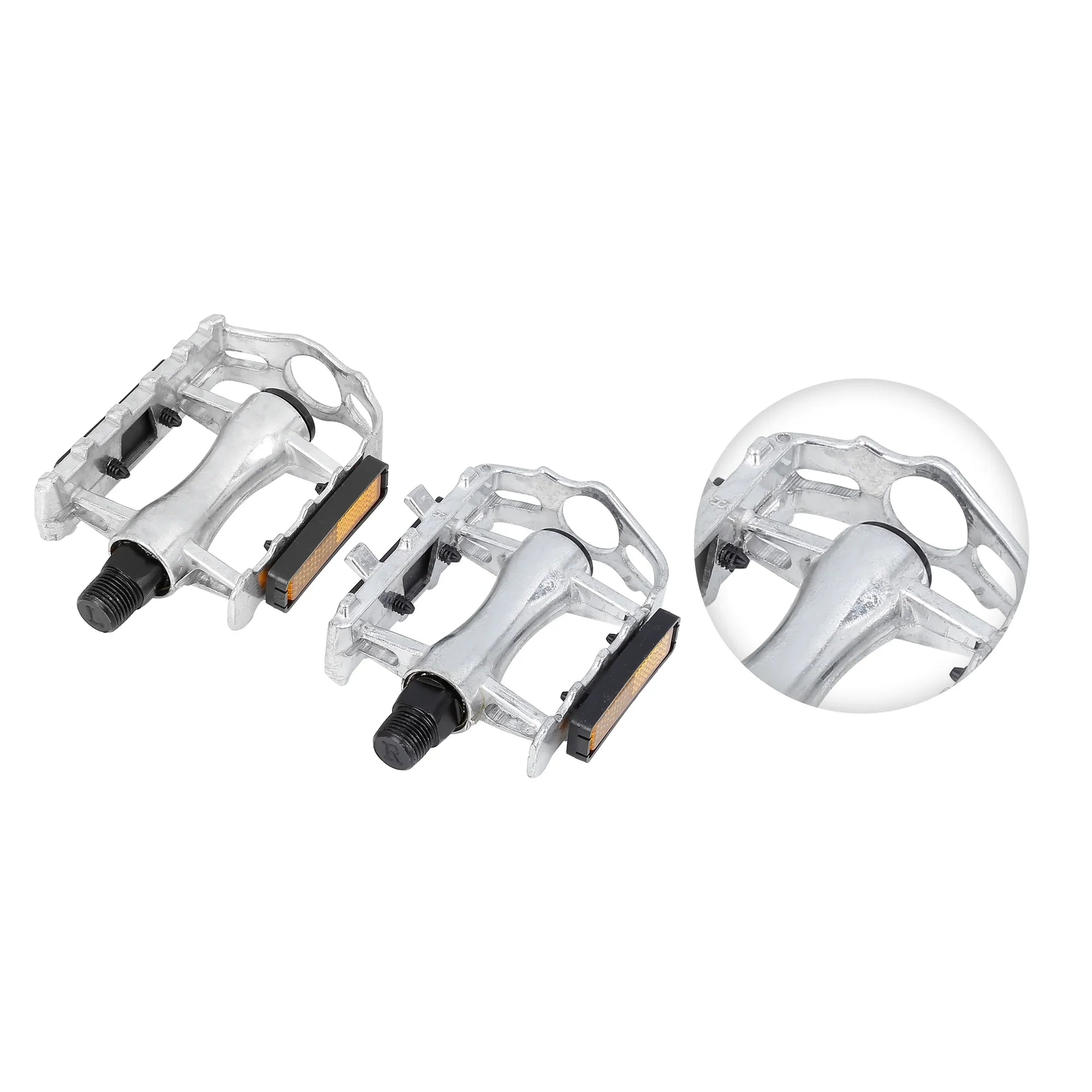 Cycling Mountains 2Pcs Bicycle Black Silver Appropriate Unique Pedals Bargains bike Off-Road Alumnium Tone Alloy for