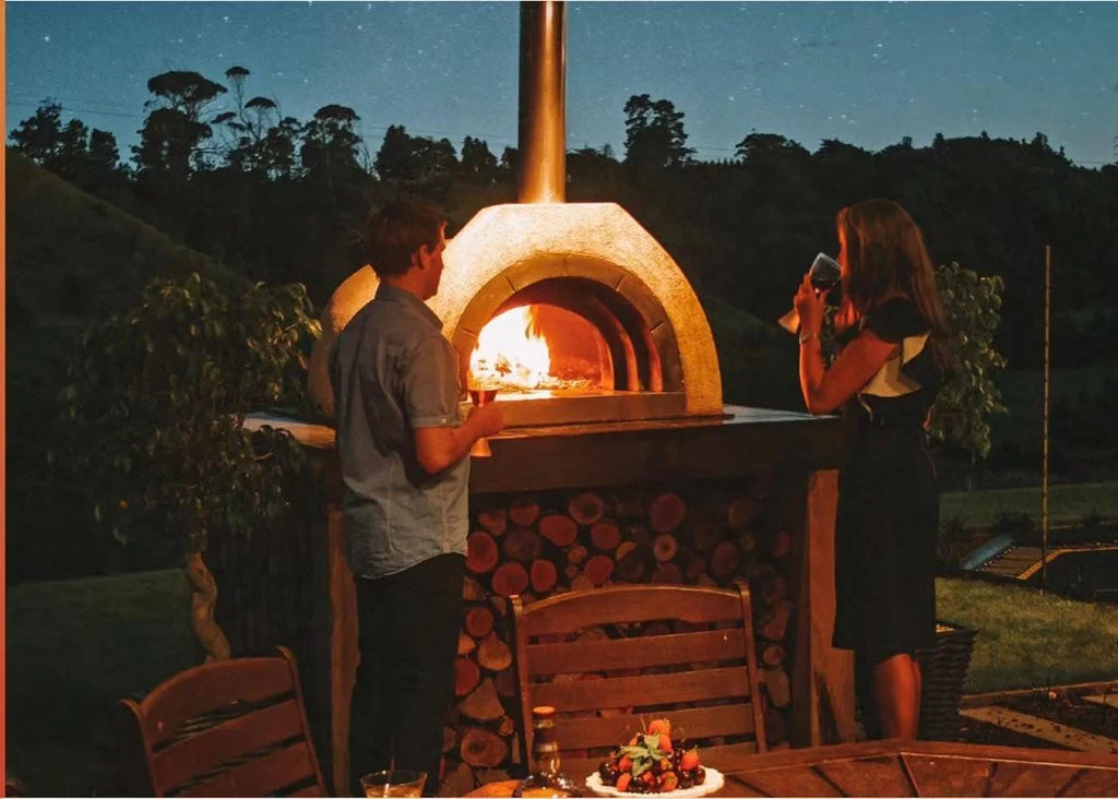 Clay / / Penny Tiles exterior Cement Pizza Ovens Pizza Circle Fired White Wood Tiled with Oven Mosaic OP81 -