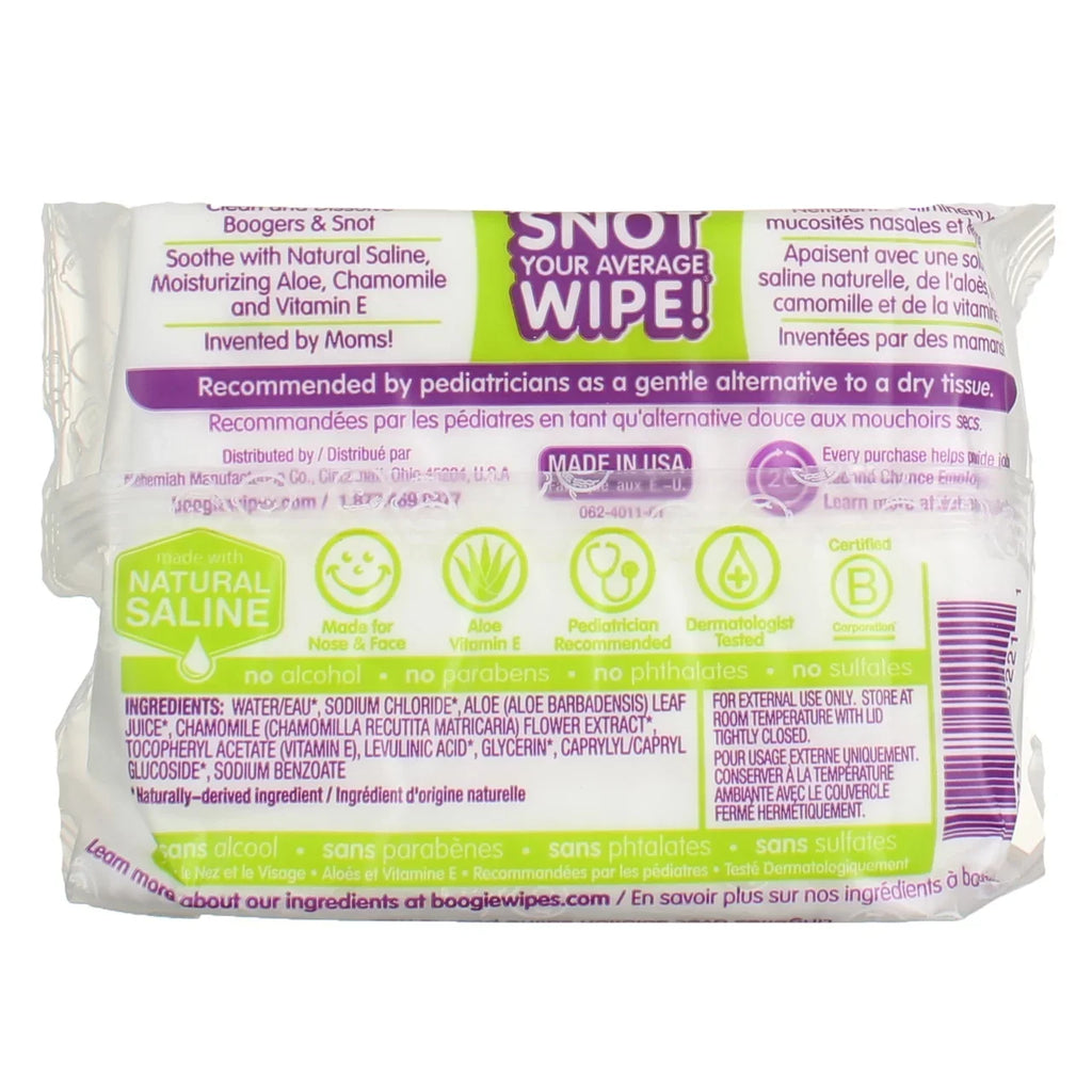 Pack - Gentle Wipes 30 Ea, Stuffy Saline For 6 Wipes Unscented Boogie Noses,