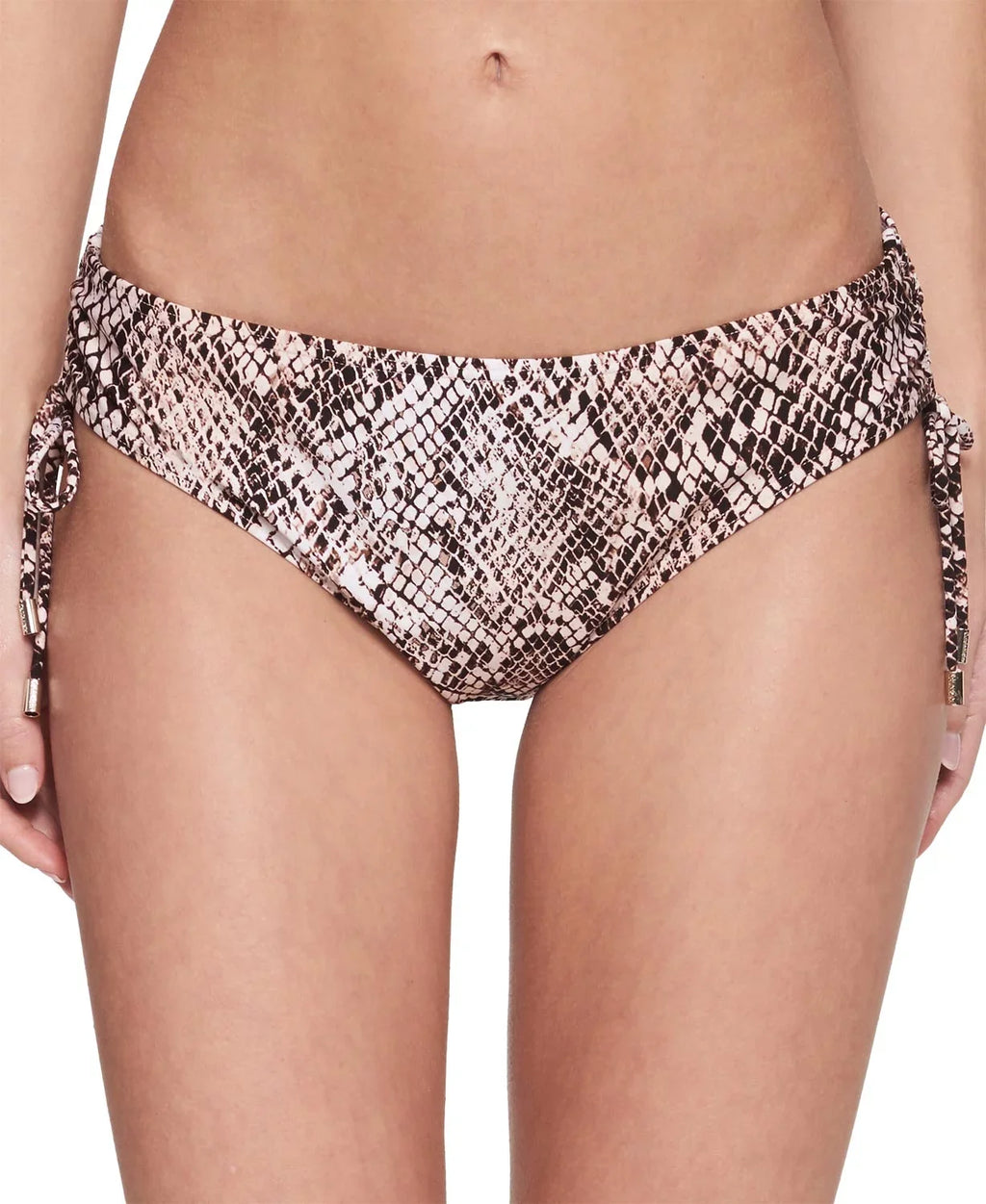 Bikini Bottom, Brand Womens Printed Famous Nectar, X-Large Side-Tie Chameleon