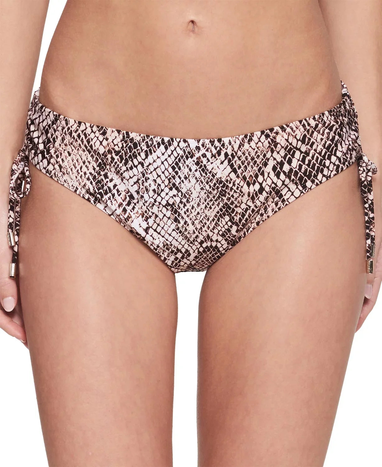 Bikini Bottom, Brand Womens Printed Famous Nectar, X-Large Side-Tie Chameleon