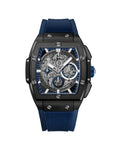 Men's Singles Navy/Silver Ed Analog Watch Strap Silicone Hardy