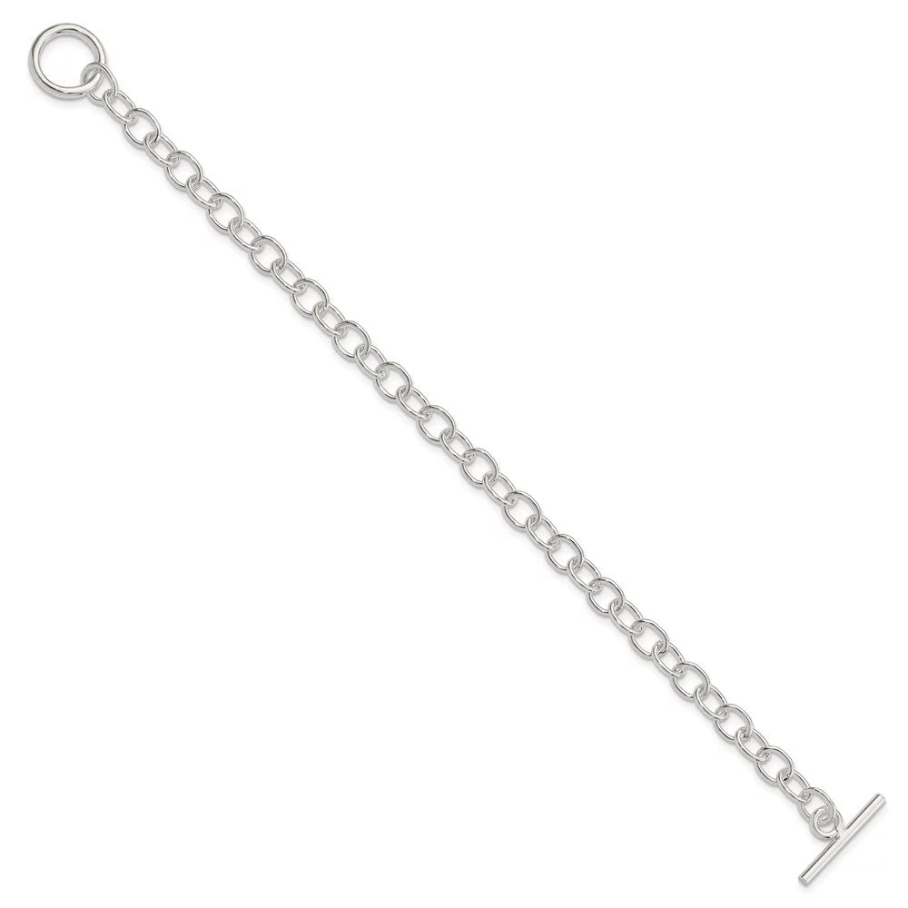 7.5 925 Bracelet inch Women Sterling Auriga Link Silver Fancy for Toggle
