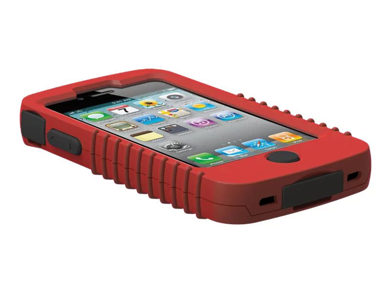 case II Cyclops Trident polycarbonate iPhone phone 4, for for - - 4S - - Series cell Protective red silicone,