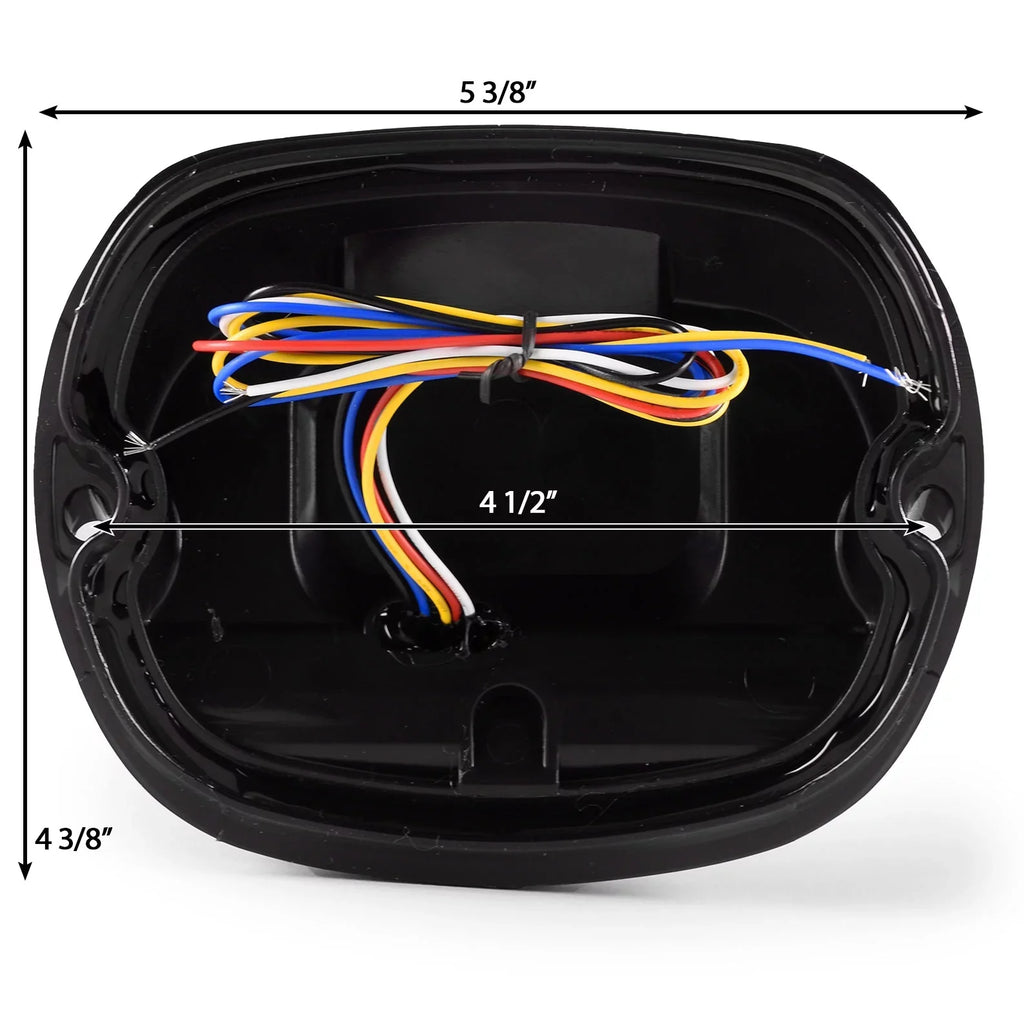 Profile Light Ultra Tail Brake Electra Most FLHTCU Classic Fits LED 6-1/4" 1999, Round Krator Running Turn Low Davidson Compatible with Smoke Light Signals Glide Light - Harley 2007-2014 Headlights