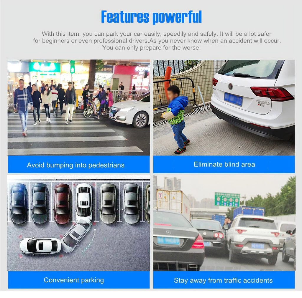 Reverse 4.3in Rear HD Car System Plate Parking Monitor License Backup Camera View