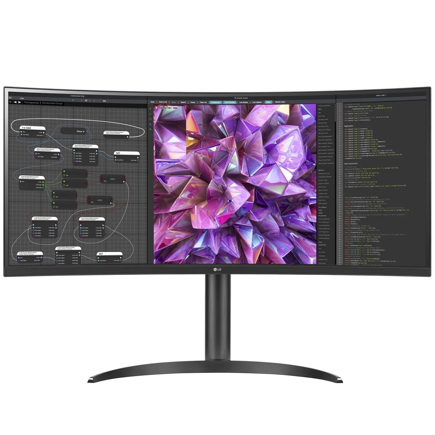 KVM 34" Curved 34WQ75C-B QHD LG 10 IPS Monitor UltraWide Built-in HDR