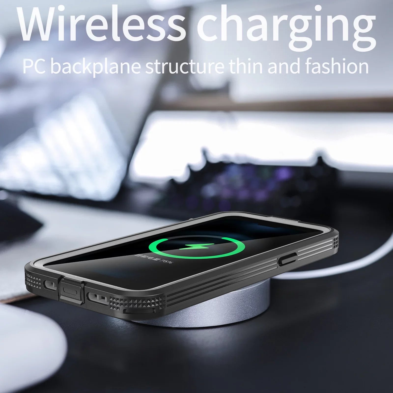 for with Dropproof][Dustproof][Compatible Underwater][14FT Waterproof, Pro Pro Black Case - MagSafe] Screen iPhone for 6H [Real 14 14 Built-in Protector iPhone 6.1" 360][IP68 Military