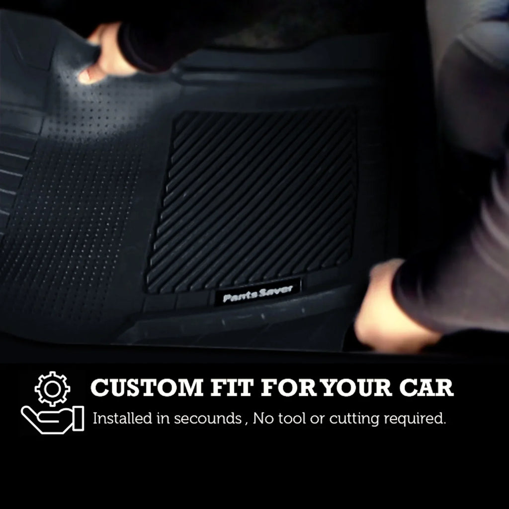 '-4 Set Hyundai for climate (Black) Mats Floor Kona Protection All Fit PantsSaver 2018-2023 Piece Custom