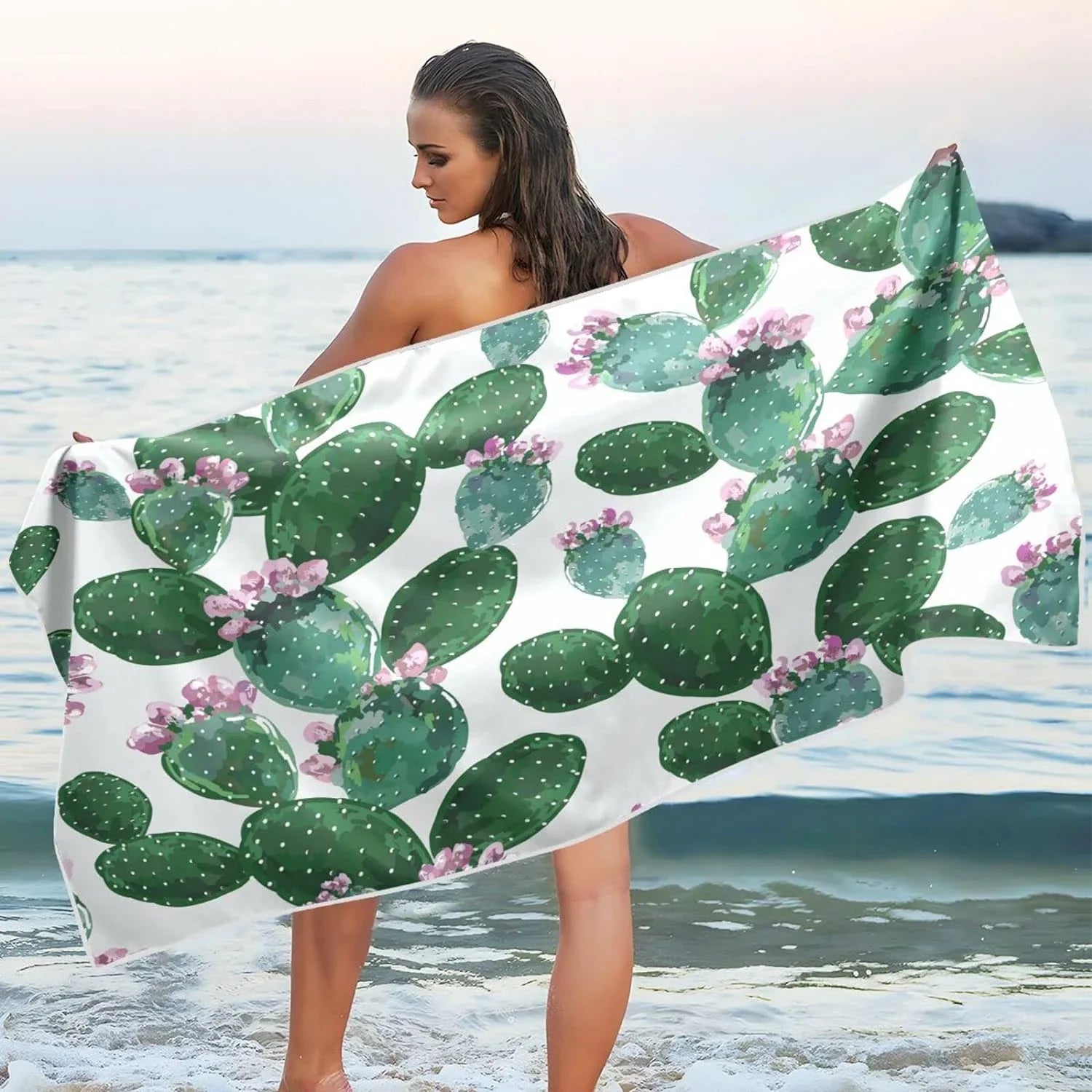 Camping Towel Quick Tropical Towels Holiday（267） Compact Lightweight Travel Absorbent Super - Swimming Oversized for Cactuses Bestwell Towel Beach - Dry