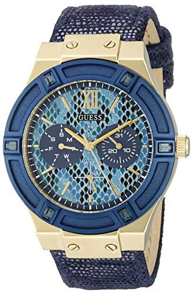 Watch Women's Gold-Tone Indigo Blue Multi-Function U0289L3 & Iconic