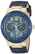 Watch Women's Gold-Tone Indigo Blue Multi-Function U0289L3 & Iconic