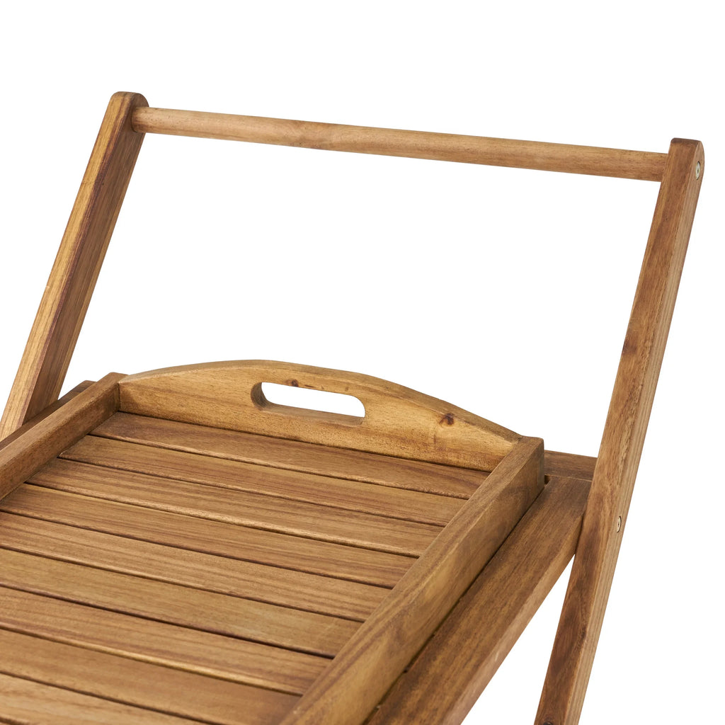 Indoor/exterior Studio Cart, Bar Kenilworth Wood Tiered GDF Natural Acacia 2