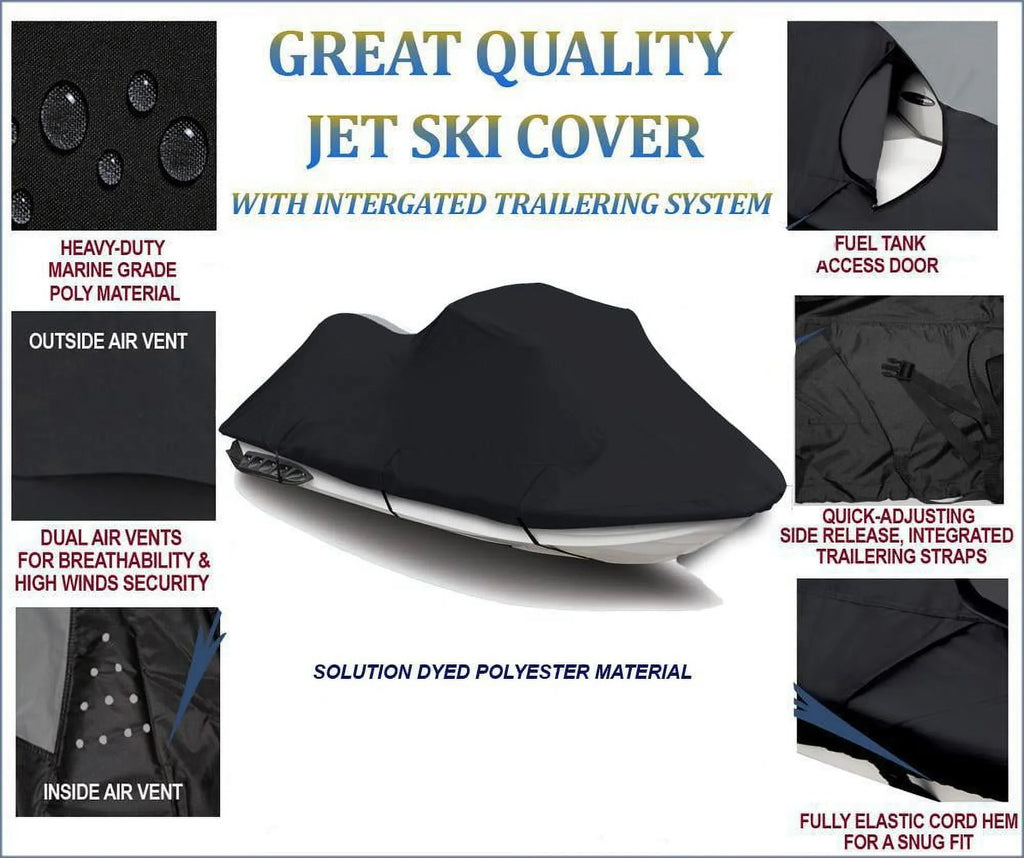 OF Jet Doo Sea 1996 Sea-Doo for JET THE 1995 Bombardier 1997 Cover LINE SKI 1-2 Compatible 650 BLACK SPi 1994 TOP Ski Seater Cover PWC