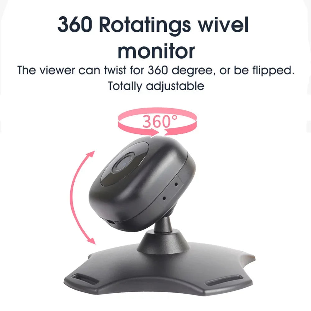 Night Mirror Baby Monitor Car 360° WiFi Vision Camera, USB Car Rotation Tomshoo Baby Powered