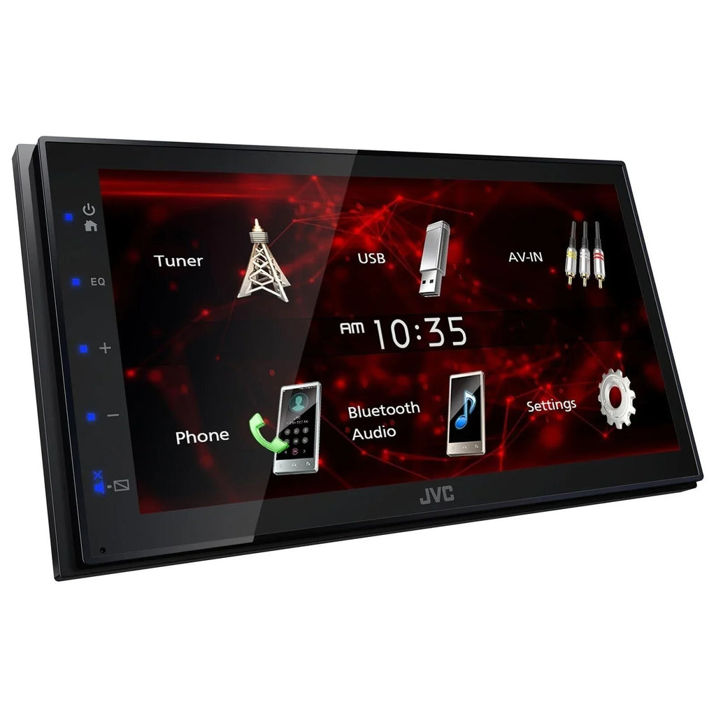 2 Android JVC 6.75" Player For KW-M180BT DIN Bluetooth + Camera Mirroring Backup USB CAM1800 Media