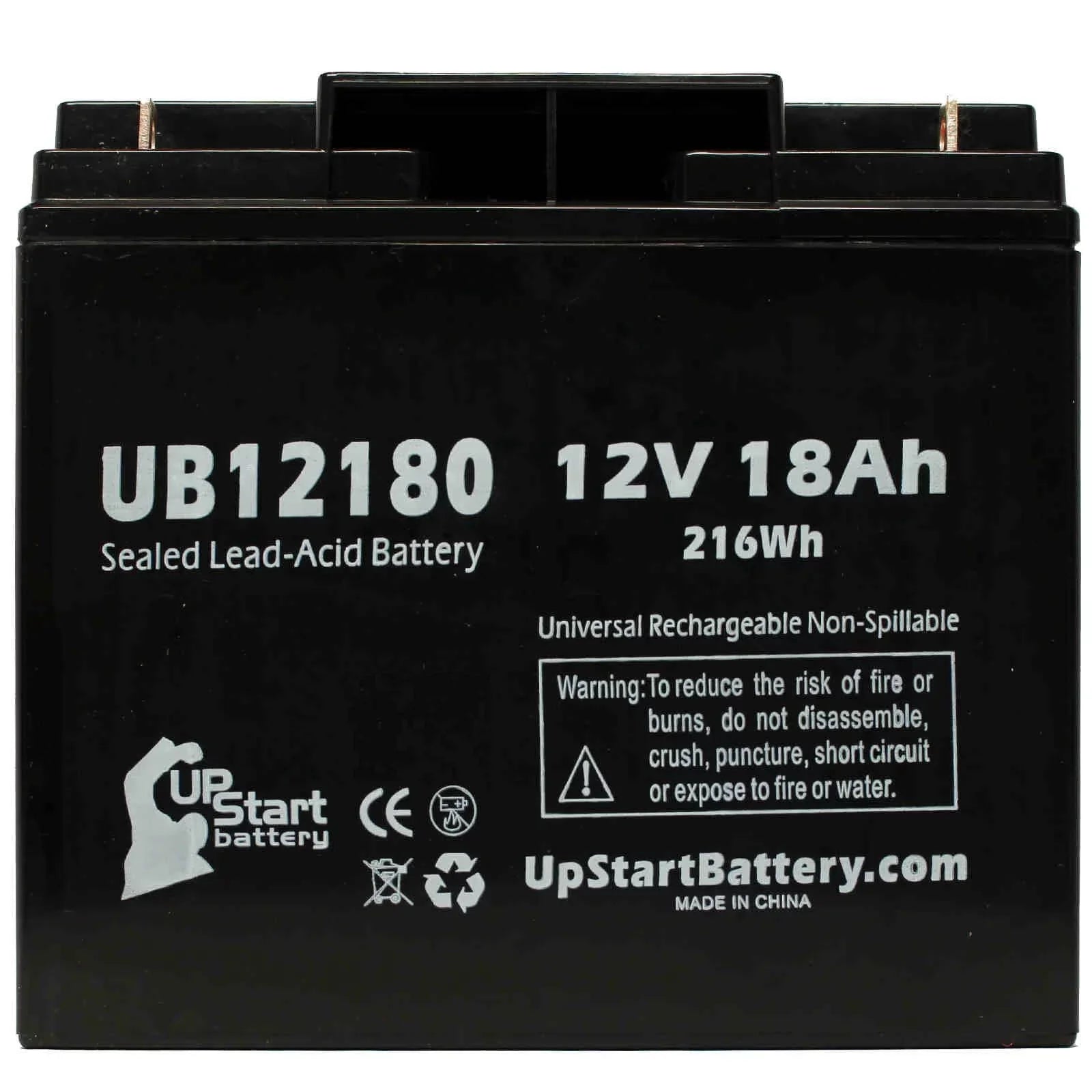 (12V, Terminal, Replacement Universal INTRA - PUMP Pack AGM, Datascope UB12180 AORTA 18000mAh, Battery Acid SLA) Compatible 100 SYSTEM - 18Ah, Sealed Lead T4 4x Battery