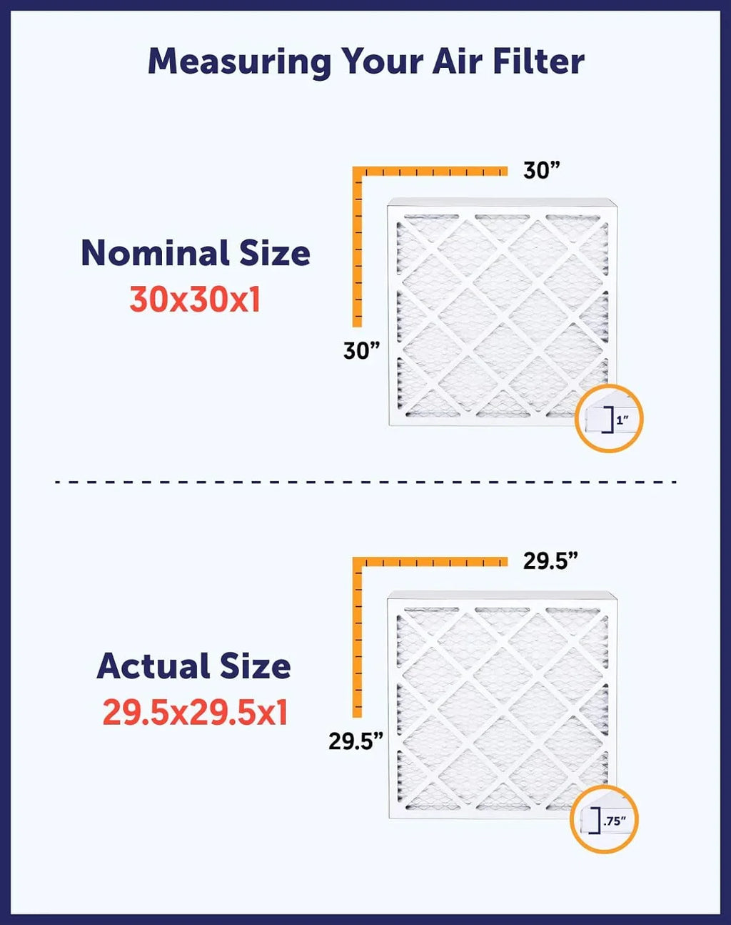 | 8 23 Filter MERV MADE HVAC 9x23x1 4-PACK USA x Filter King Actual .75" dimension: | | Filters 9 Air IN A/C Furnace | x Pleated